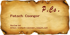 Patsch Csongor névjegykártya